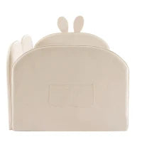 Divano letto coniglio, Letto per Bambini, 3 Lati Inclusi, Senza Materasso, 90x200 cm, Beige