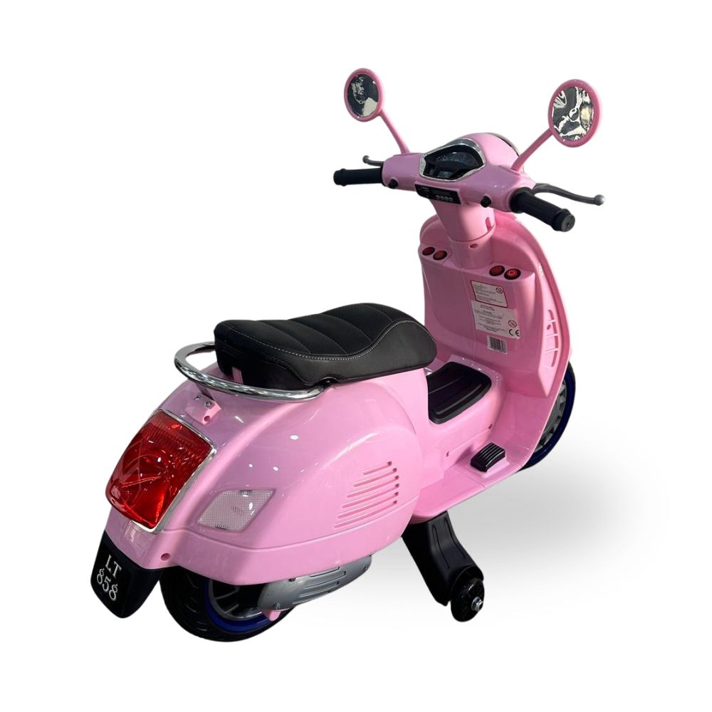 Moto Elettrica Per Bambini Scooter Happy 12V-Rosa