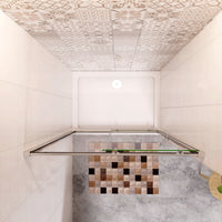 100x185 cm Porta Doccia Per Nicchia Anta Scorrevole Ingresso Laterale In Vetro 5mm Temperato Trasparente