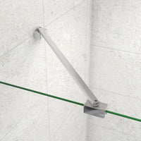 70x140 cm Sopravasca Parete Doccia Per Vasca Vetro Fisso Temperato 6 mm Trasparente Anticalcare con Barra Stabilizzatrice 45 cm Cromato Lucido
