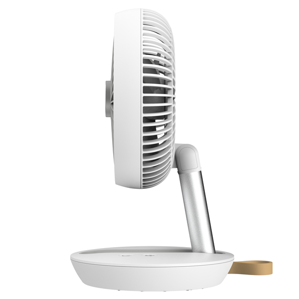 CFG Ventilatore da tavolo AIR STUDIO EV122 ricaricabile potente USB 4 velocità da scrivania silensioso compatto richiudibile ideale per uso domestico ufficio piccolo motore DC batteria al litio 4000 mAh