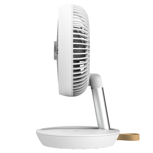 CFG Ventilatore da tavolo AIR STUDIO EV122 ricaricabile potente USB 4 velocità da scrivania silensioso compatto richiudibile ideale per uso domestico ufficio piccolo motore DC batteria al litio 4000 mAh