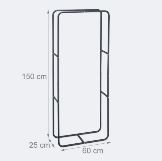 Mensola portalegna in acciaio cm 150 13_0002176