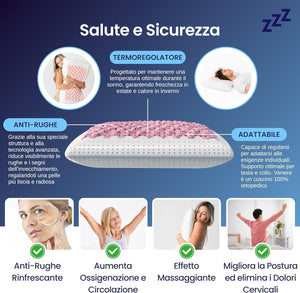 Coppia | Cuscino AntiRughe - Proteggi la Pelle - Venere - 12x42x12cm