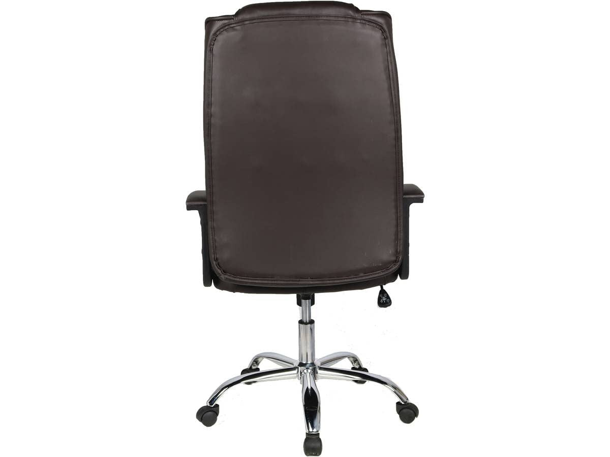 Poltrona da Ufficio Regolabile Marrone PVC Habitat et Jardin