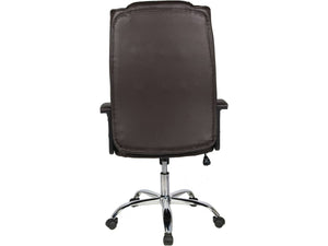 Poltrona da Ufficio Regolabile Marrone PVC Habitat et Jardin