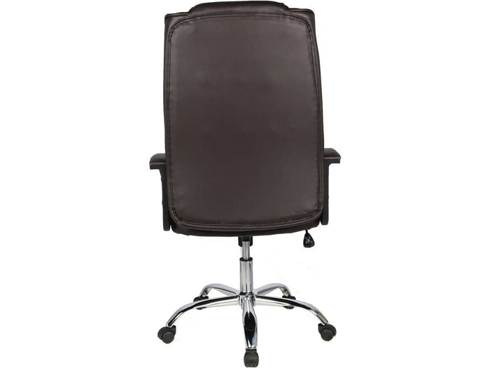 Poltrona da Ufficio Regolabile Marrone PVC Habitat et Jardin