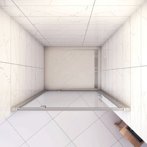 185 cm Box Doccia per Nicchia Porta Girevole Battente Vetro Temperato 5 mm Trasparente  Profili Cromati Lucidi Misura 90 cm