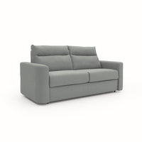 Cupido Divano letto con morbido schienale alto in tessuto impermeabile simil cotone T13 202 cm (mat. 140x197) grigio