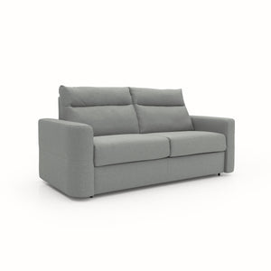 Cupido Divano letto con morbido schienale alto in tessuto impermeabile simil cotone T13 202 cm (mat. 140x197) grigio