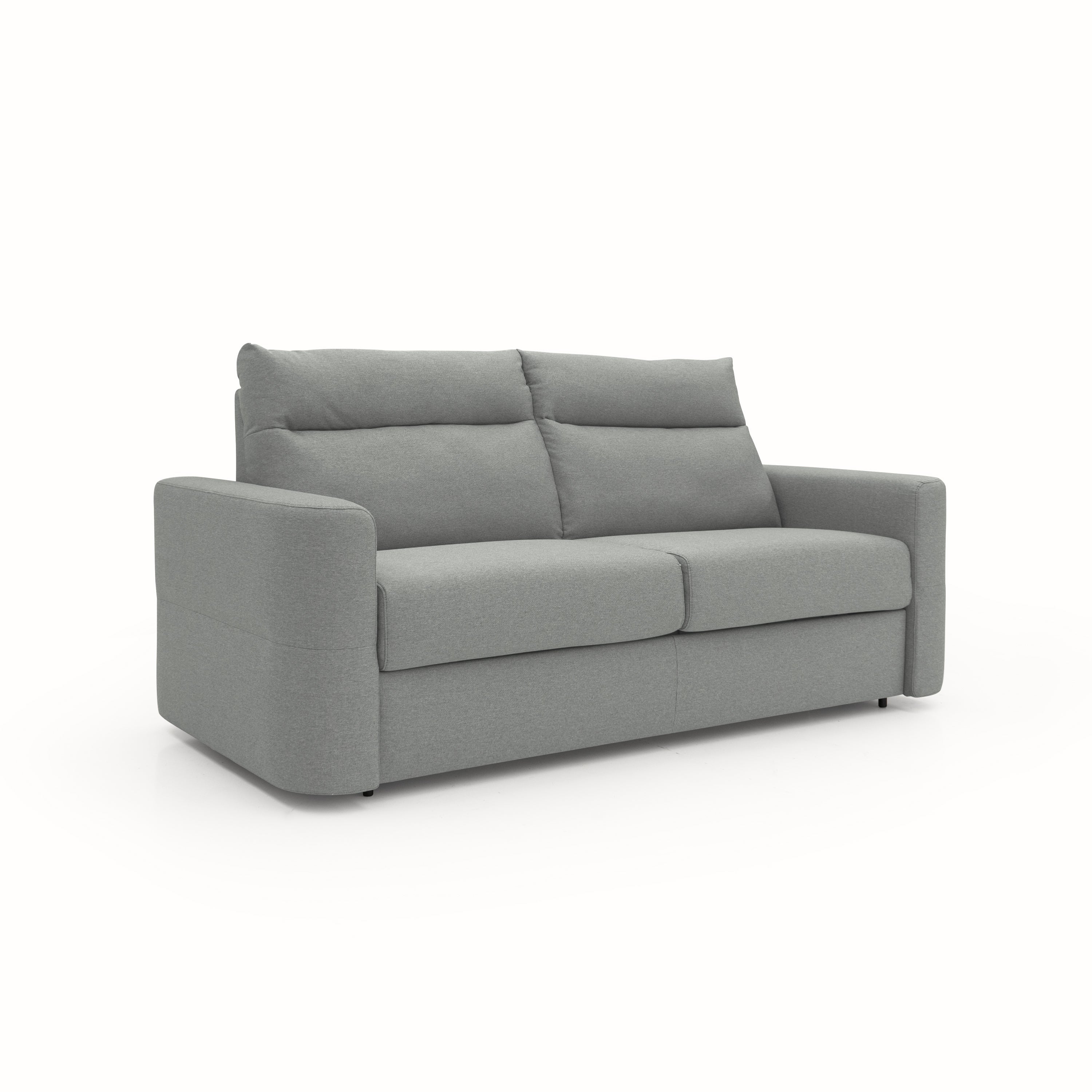 Cupido Divano letto con morbido schienale alto in tessuto impermeabile simil cotone T13 202 cm (mat. 140x197) grigio
