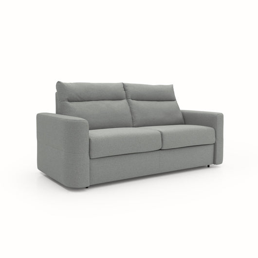 Cupido Divano letto con morbido schienale alto in tessuto impermeabile simil cotone T13 202 cm (mat. 140x197) grigio