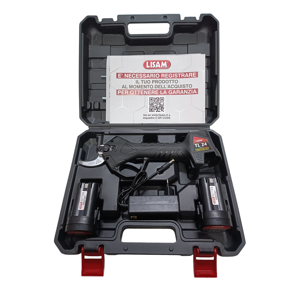 FORBICI ELETTRICHE A BATTERIA FORBICE DA POTATURA ELETTRICA TL24 +2BATTERIE LISAM