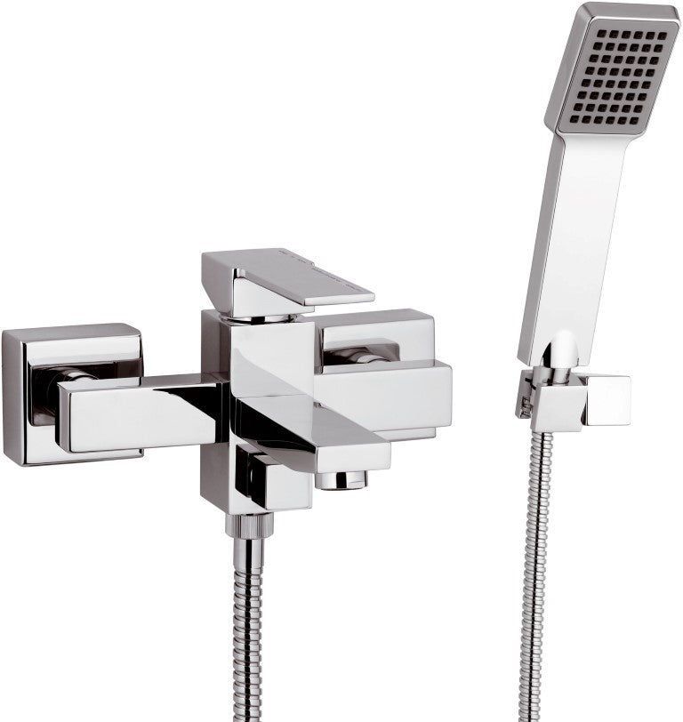 Rubinetto esterno per vasca con doccia duplex - serie qubika