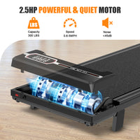 Tapis roulant con inclinazione - Tapis Roulant Salvaspazio 1-8KM/H - Walking Pad con 5 Ammortizzazione e Motore Silenzioso da 2,5 CV - Carico Massimo 120KG, Noir