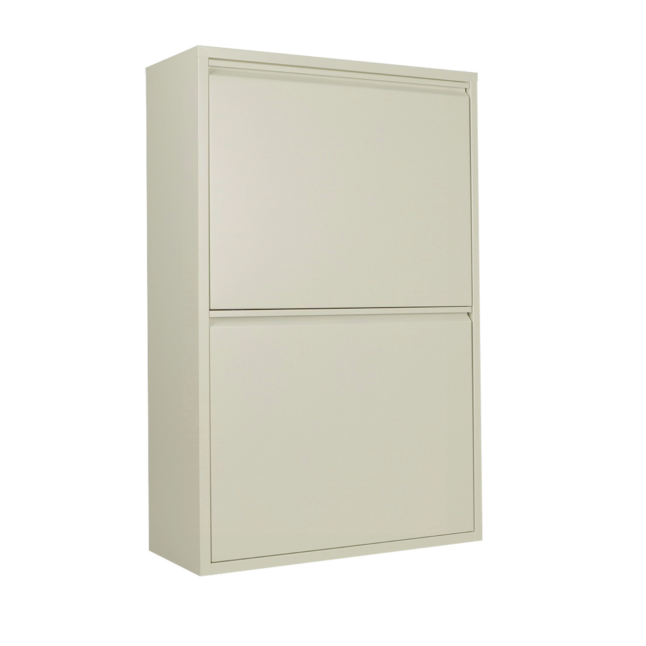 Pattumiera per Raccolta Differenziata EcoPatty, 4 Bidoni, BIANCO, Mobile metallo Salvaspazio, Interno/Esterno