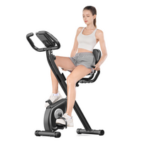 Cyclette reclinabile con schienale - RATTANTREE - con 8 livelli di resistenza regolabili - Nero