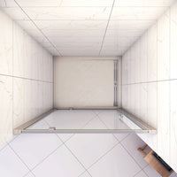 185 cm Box Doccia per Nicchia Porta Girevole Battente Vetro Temperato 5 mm Trasparente  Profili Cromati Lucidi Misura 76 cm