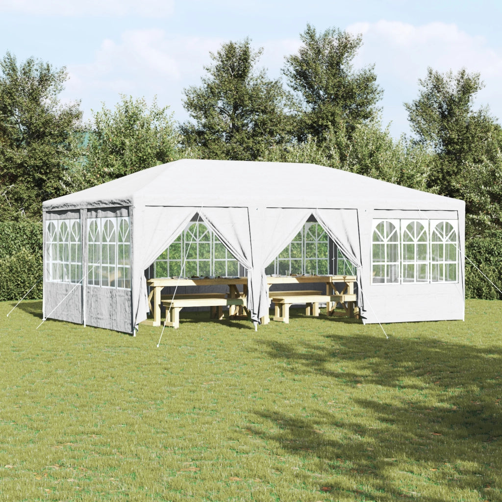 Tendone da festa con 10 pareti bianche 6x4 m PE