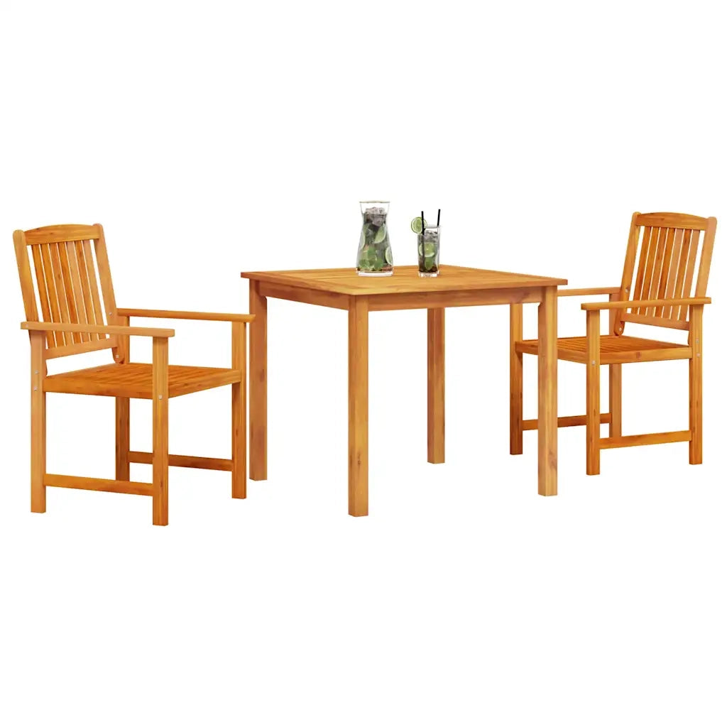 Set da Pranzo per Giardino 3 pcs Marrone