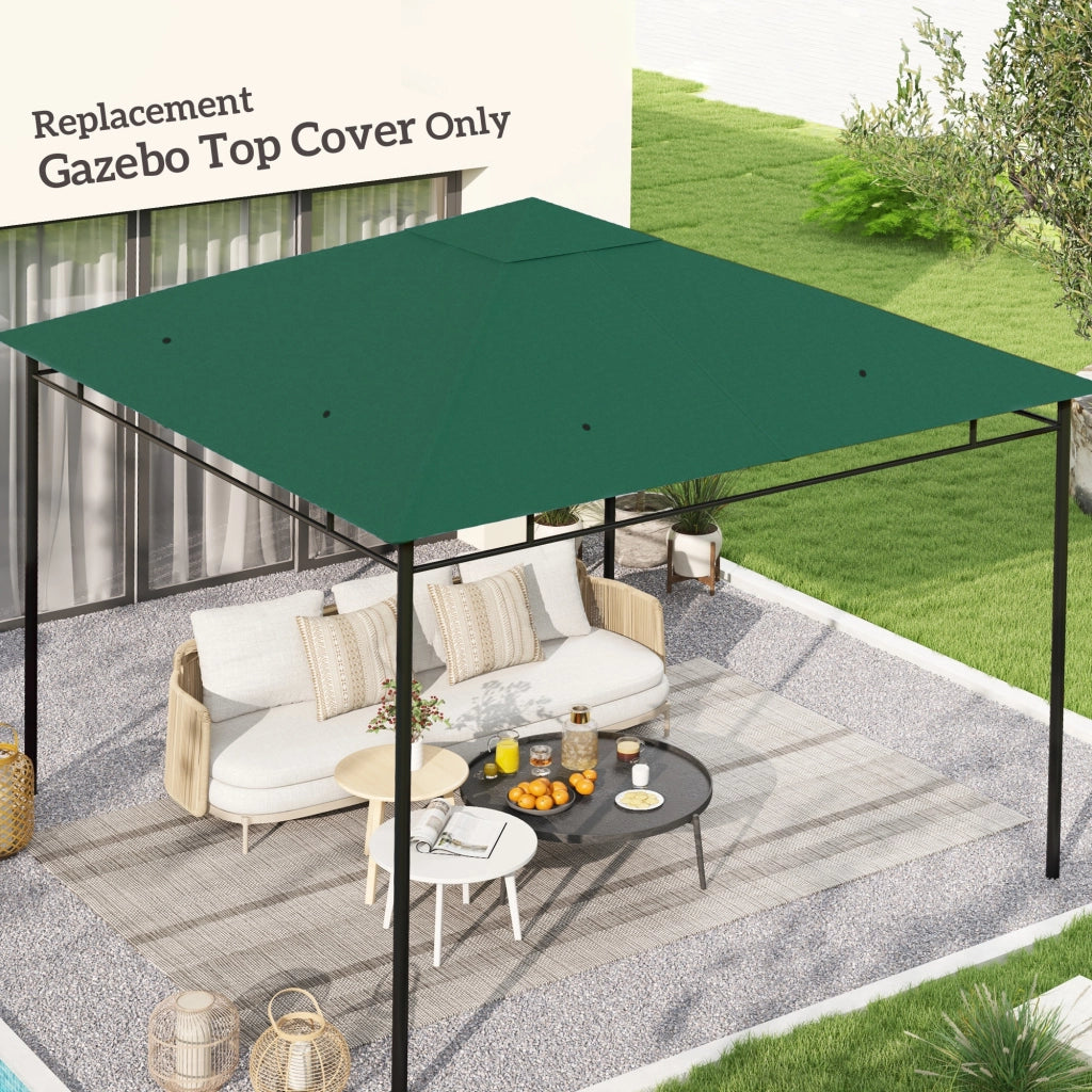 Tetto per Gazebo da Giardino 3x3m ¨C zephmum ¨C Poliestere Verde