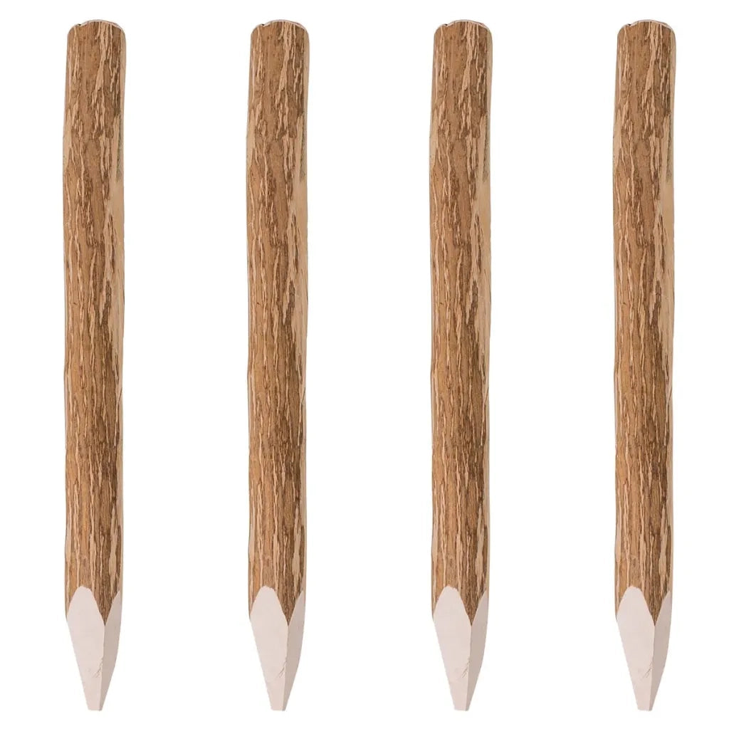 Pali Appuntiti per Recinzione 4 pz in Legno di Nocciolo 90 cm cod mxl 77861