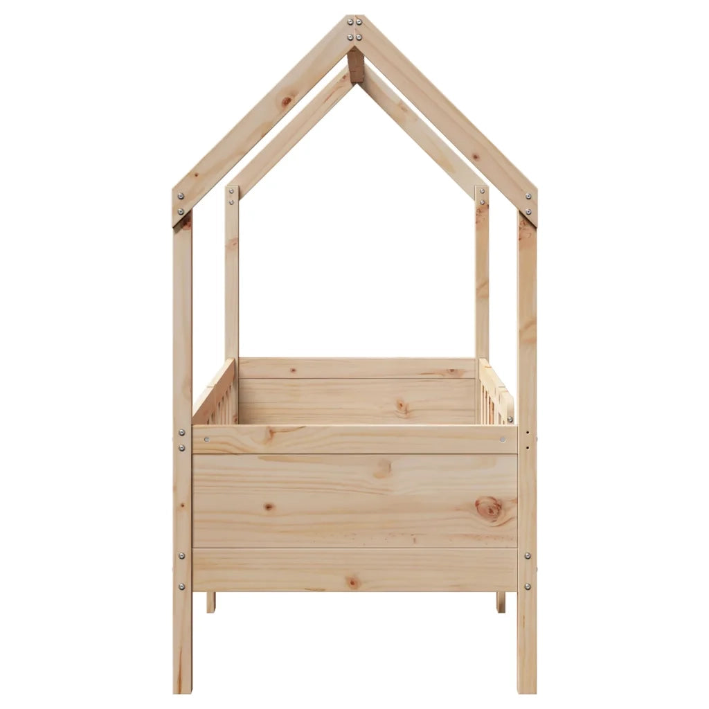 Giroletto Casetta per Bambini 70x140 cm Legno Massello di Pino