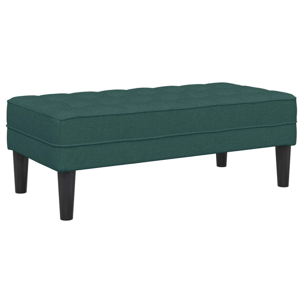Set di divani 2 pezzi con cuscini in tessuto verde scuro