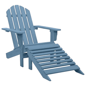 Sedia da Giardino Adirondack con Ottomana Massello di Abete Blu cod mxl 9830