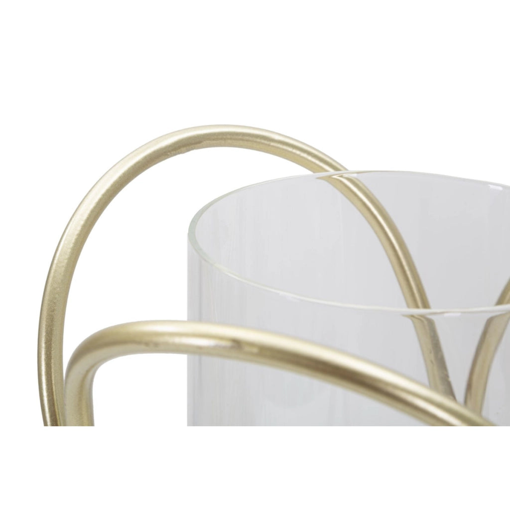 Portacandela VKH350, Oro, Metallo, 16x16x21,5 cm