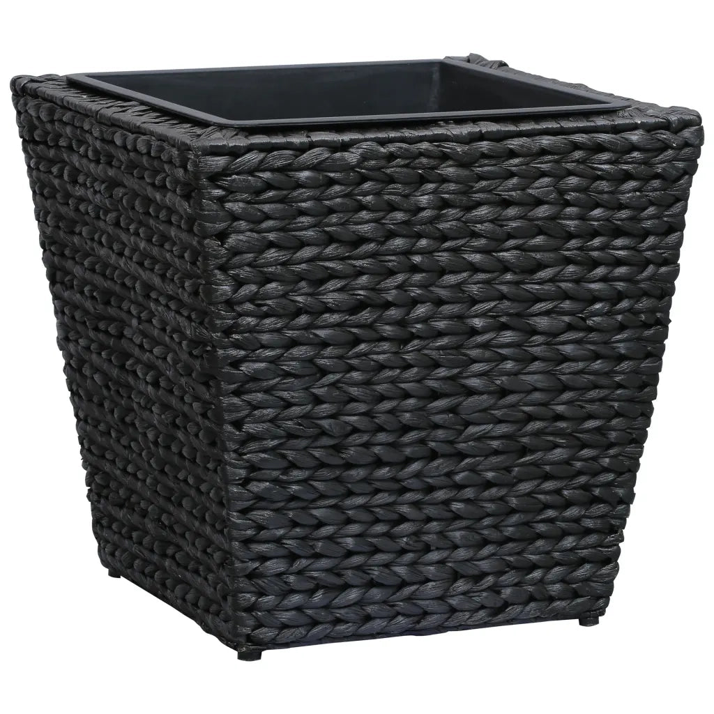 Letti Rialzati 3 pz in Giacinto Intrecciato Nero 45573