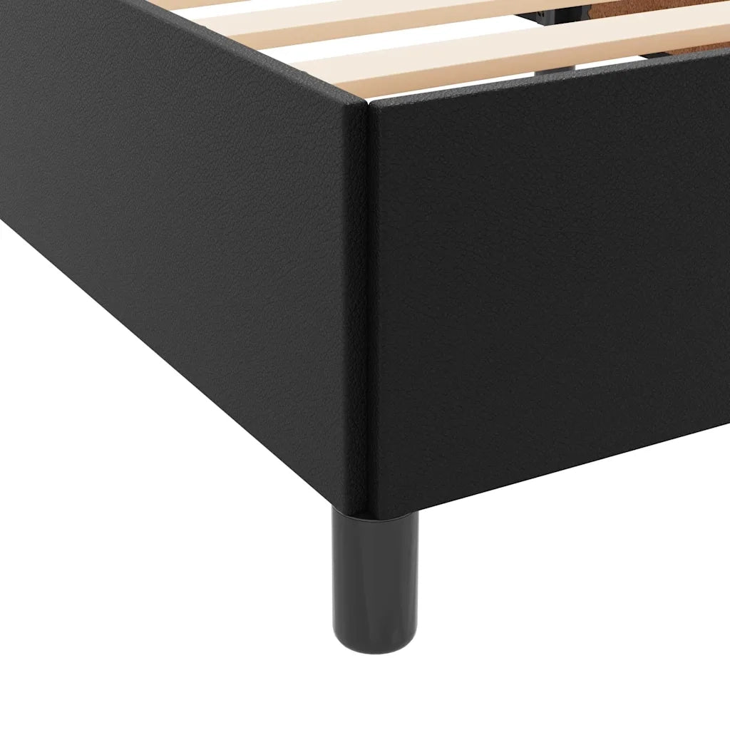 Struttura del letto con materasso Nero 140 x 190 cm Tessuto 3398999