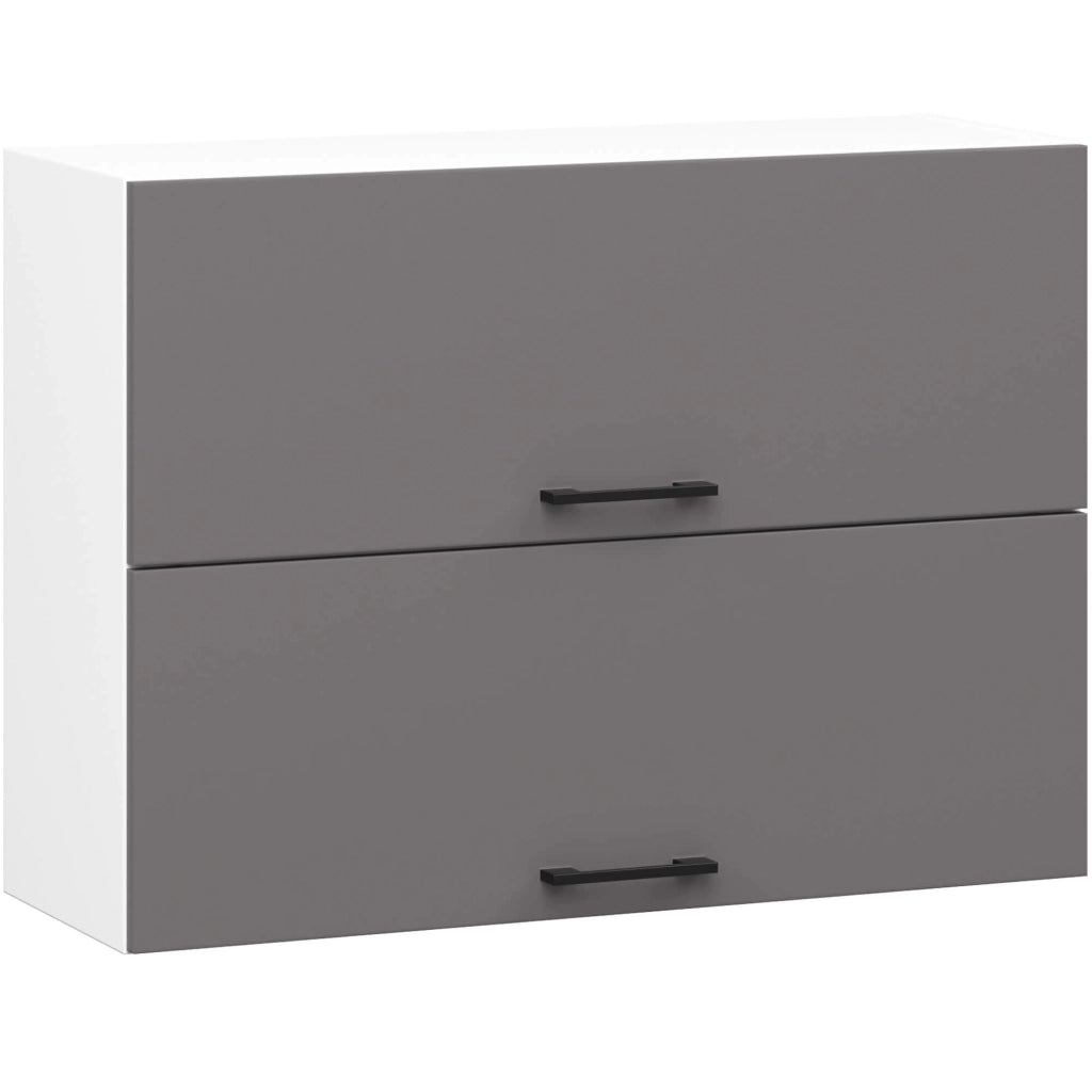 Mobile da cucina pensile sistema AKORD OLIWIA G2 Bianco, Grigio Grafite 80 cm 2 ante 80x30x58 cm