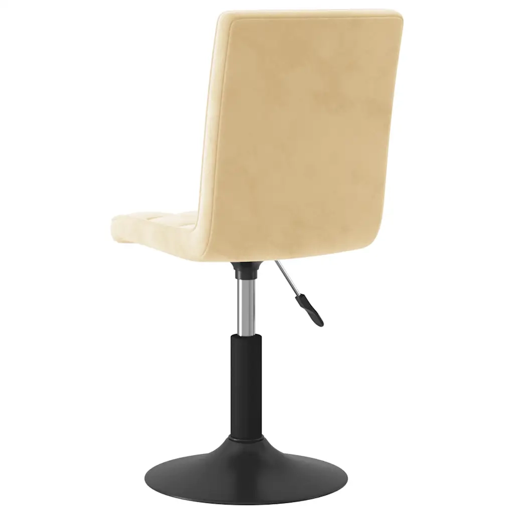 vidaXL Sedie da Pranzo Girevoli 4 pz Crema in Velluto