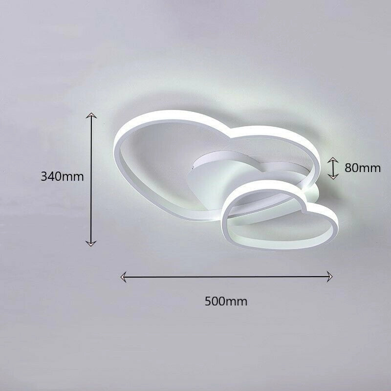 Lampadario Plafoniera Illuminazione a Led Moderno 31W Luce Soffitto Forma Cuori luce fredda 6500K
