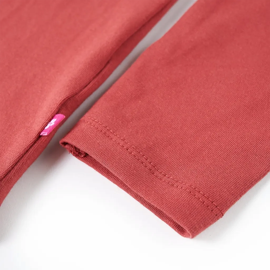 Maglietta per Bambini Maniche Lunghe Rosa Bruciato 116 13776