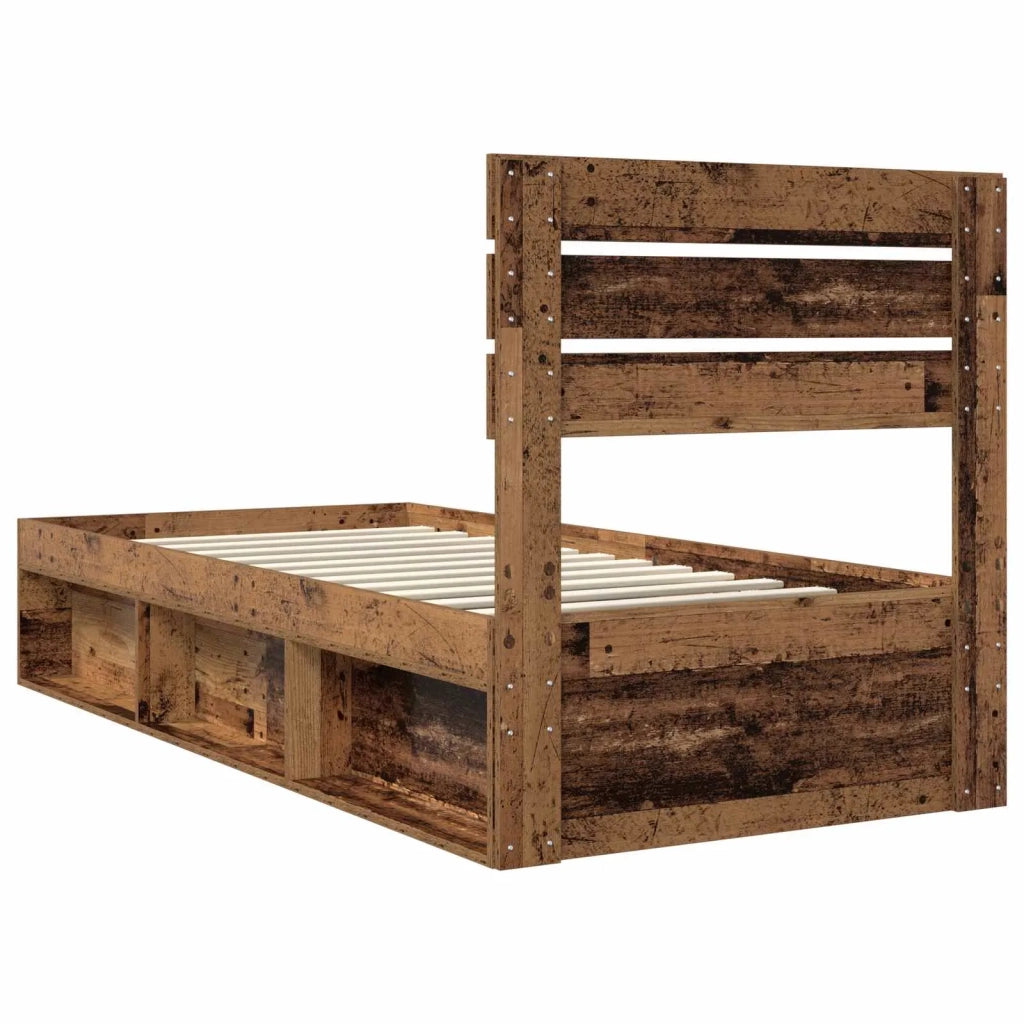 Struttura del letto Legno vecchio 75 x 190 cm Pino massello