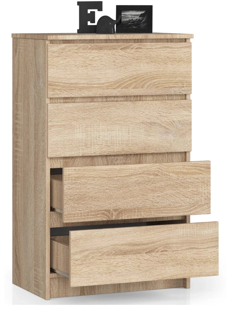 Cassettiera AKORD K60 Cassettiera Sonoma Quercia 60 cm 4 cassetti 60x40x99 cm