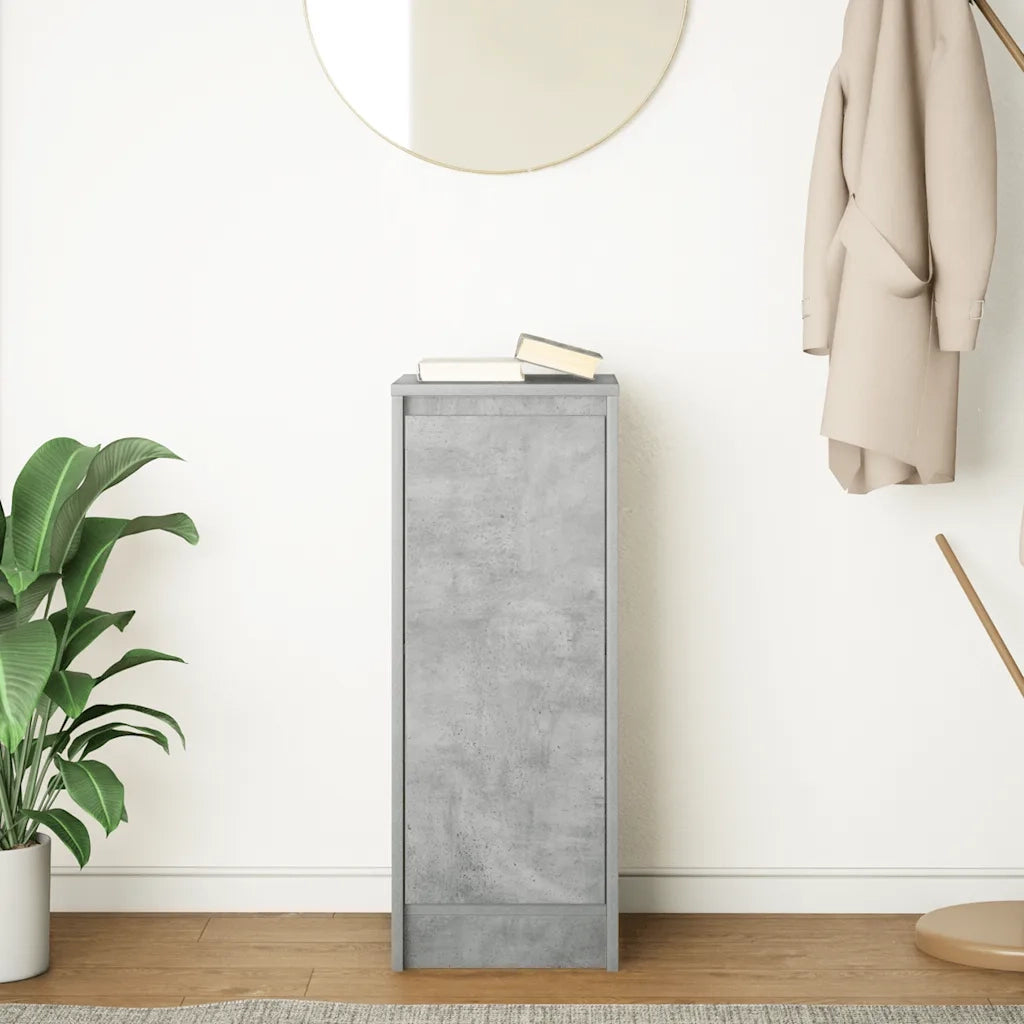 vidaXL Credenza Grigio Cemento 29,5x34x76 cm in Legno Multistrato