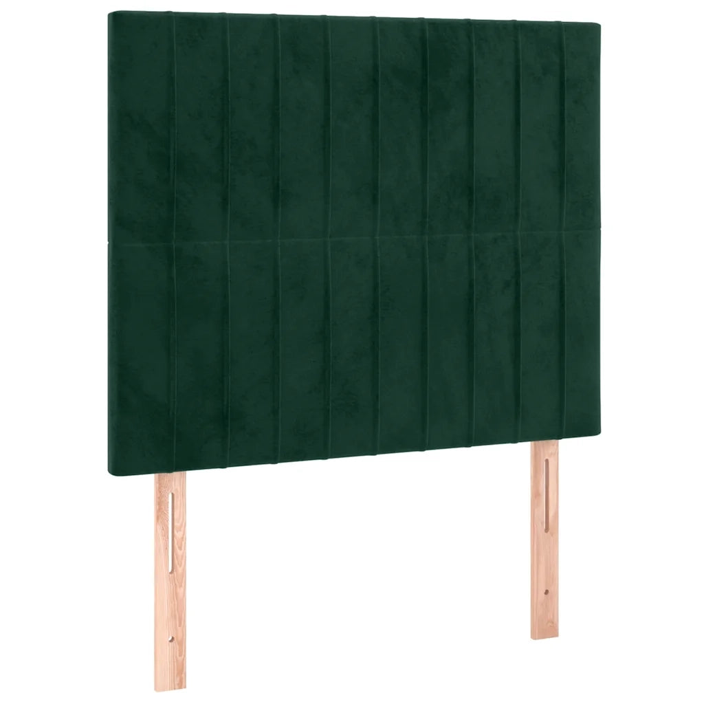 Testiera | Testata a LED Verde Scuro 90x5x118/128 cm in Velluto