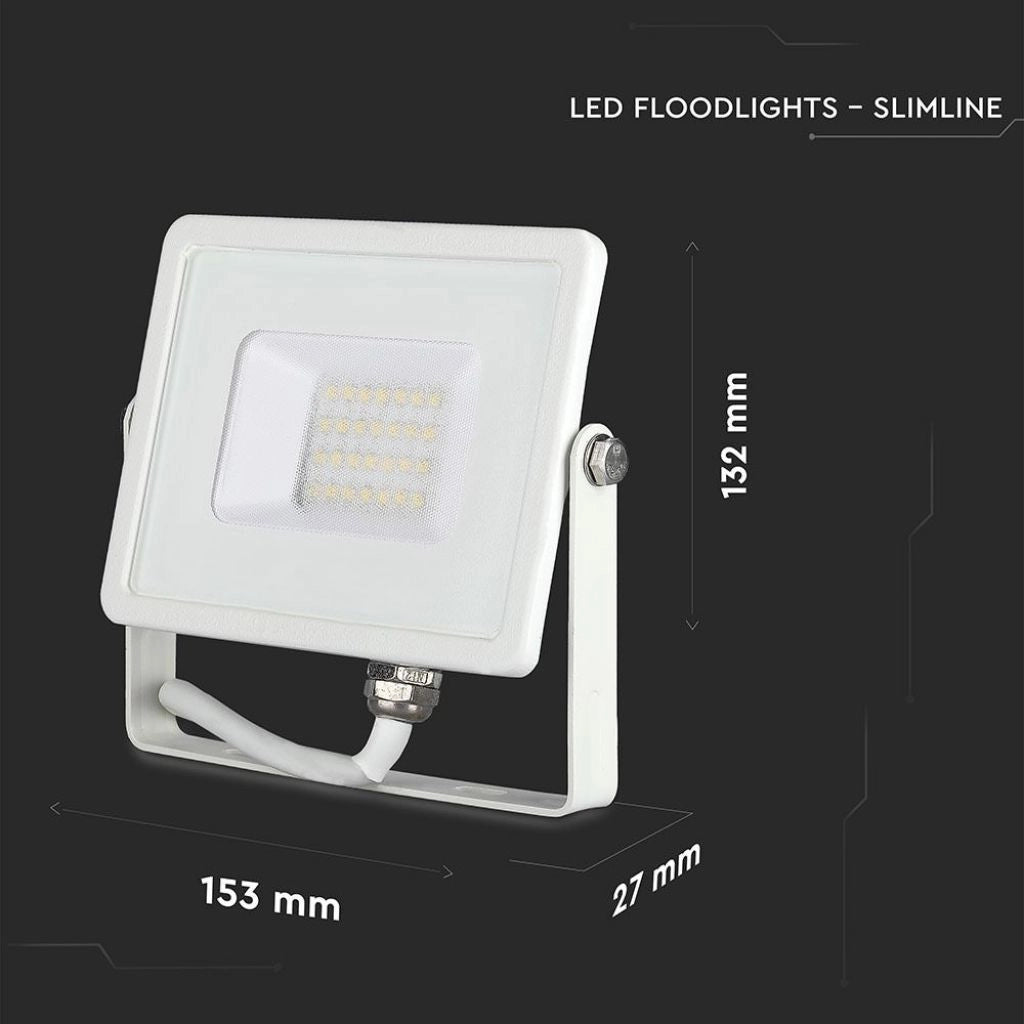 V-TAC PRO VT-20-W Faro LED SMD Chip Samsung 20W Colore Bianco 6400K IP65 - SKU 444