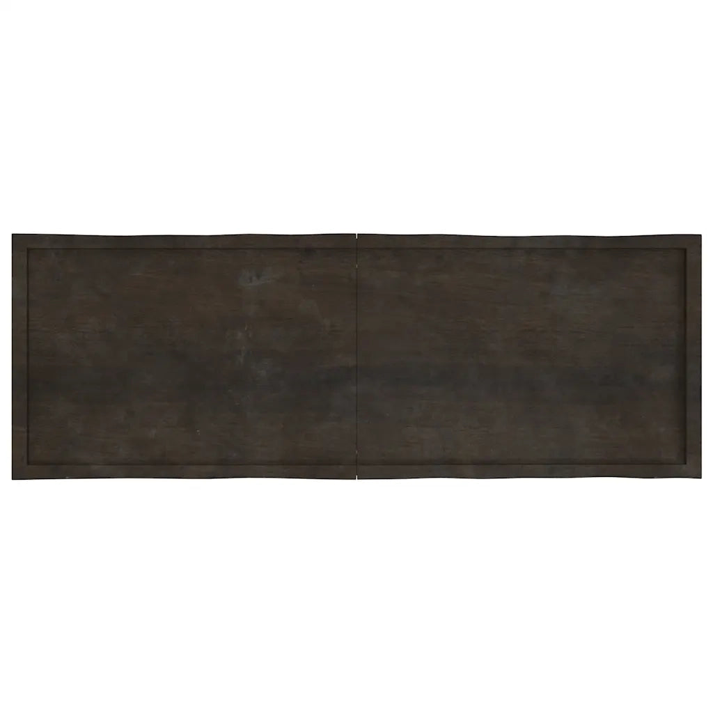 Piano Tavolo Marrone Scuro 180x60x(2-6)cm Rovere Non Trattato 364045