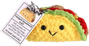 Sostegno Emotivo Plush - Realizzato a Mano con Parole Positive - Disegno Taco Carino
