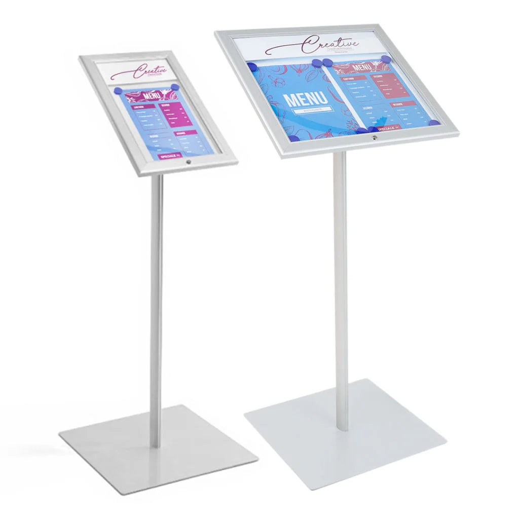 Leggio Porta menu per Esterni personalizzabile Ristoranti Alberghi Aziende - 2 A4 LED