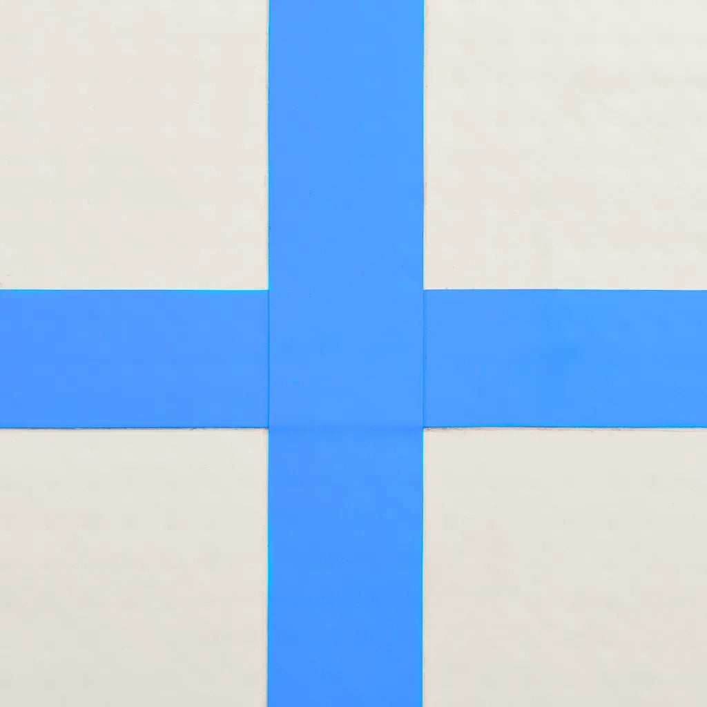 Tappetino Ginnastica Gonfiabile con Pompa 60x100x15 cm PVC Blu 92653