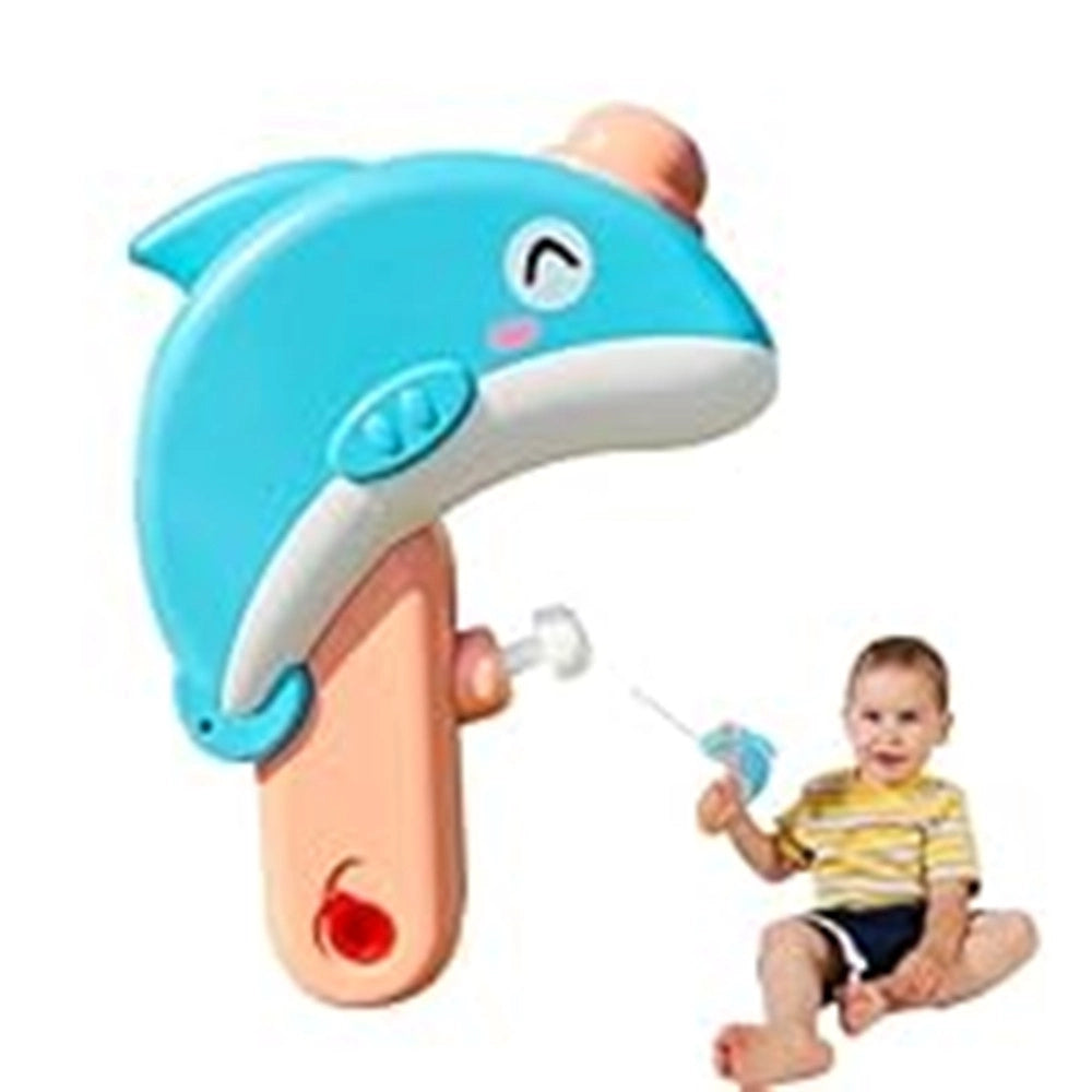 Trade Shop - Pistola Ad Acqua A Forma Di Delfino 32 Cm Piccola Giocattolo Estivo Per Bambini 6738060 -