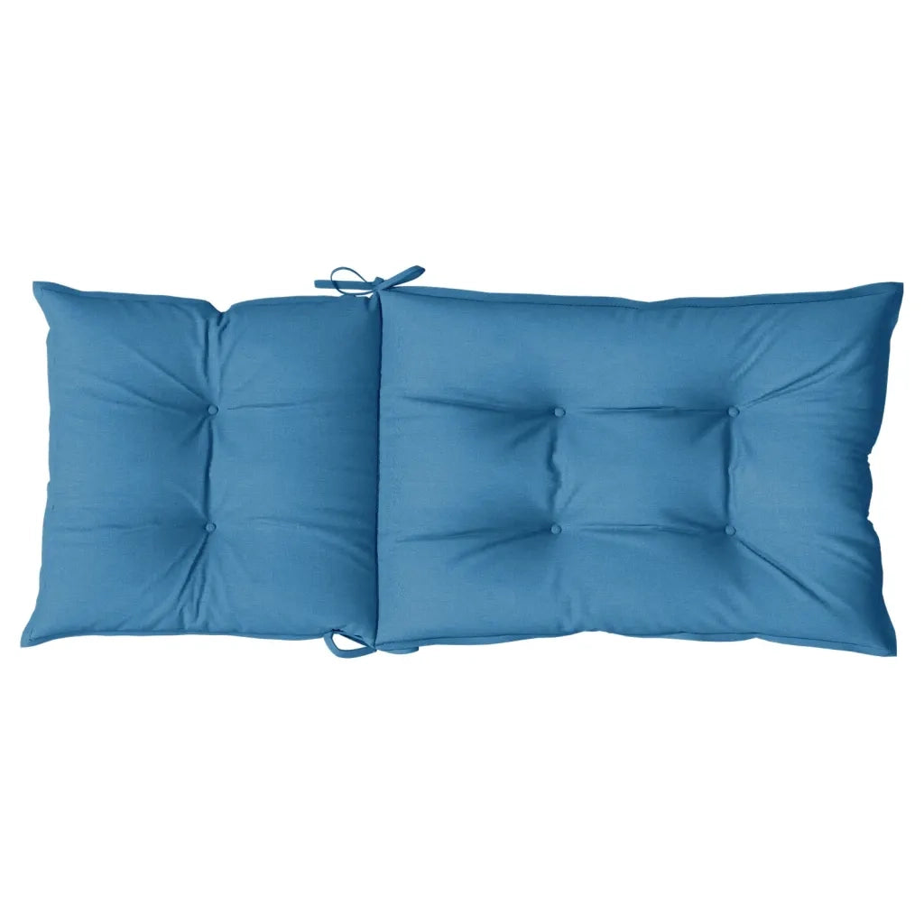 Cuscini Sedia Schiena Alta 4 Blu Mélange 120x50x7 Tessuto 4002359