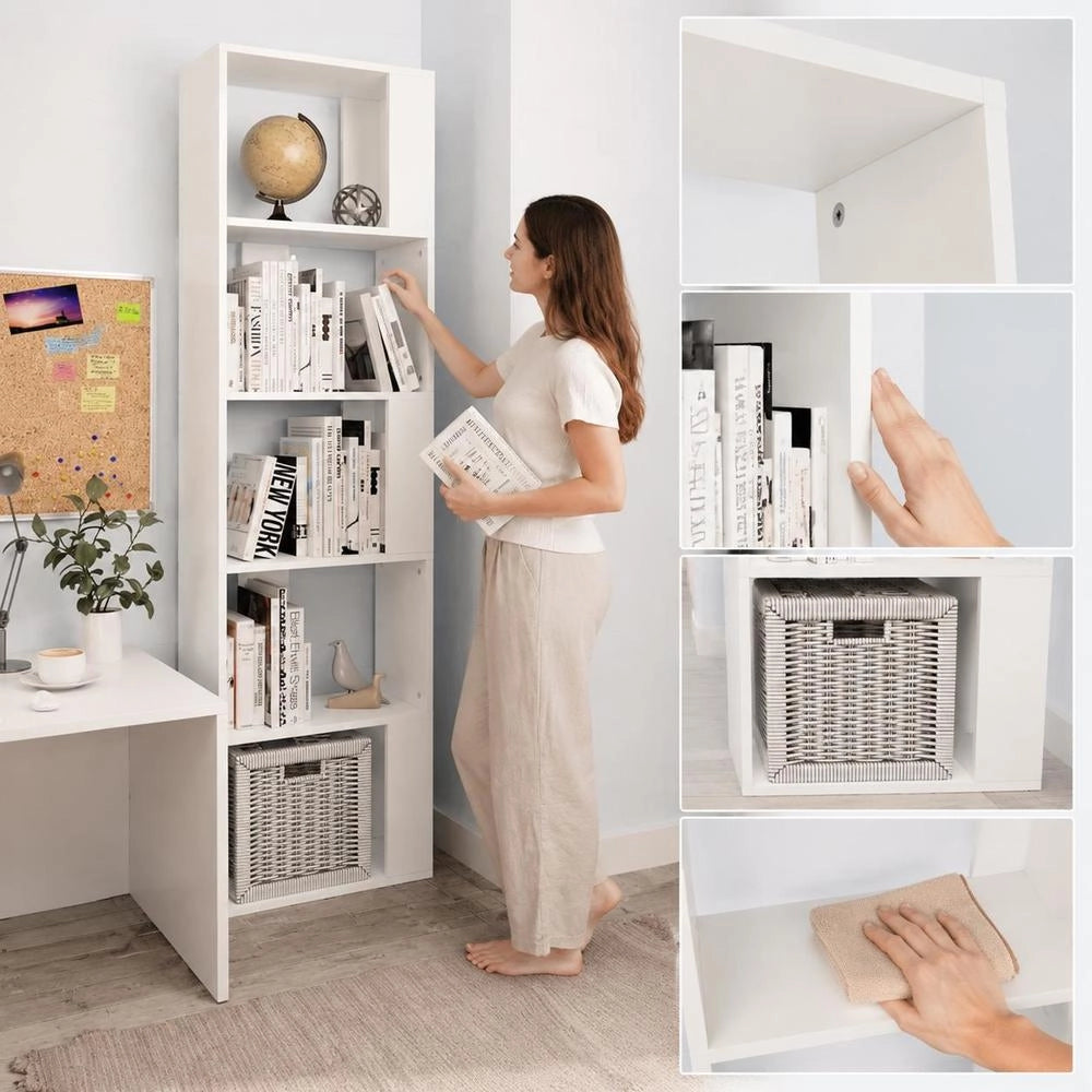Bookshelf/room Divider, White, 45x24x159 Cm, Engineered Wood