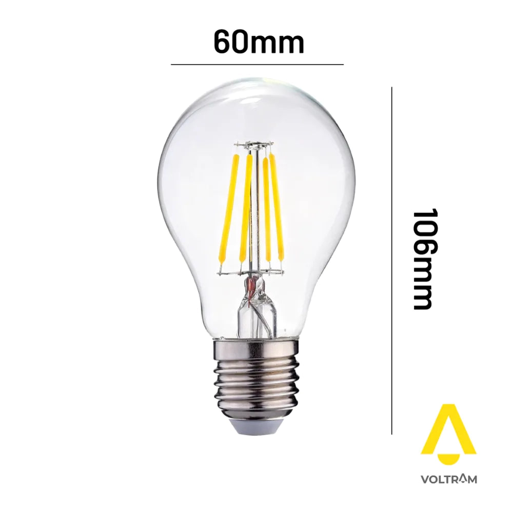 Lampadina LED E27 4W COG A60 600LM bianco caldo 2700K