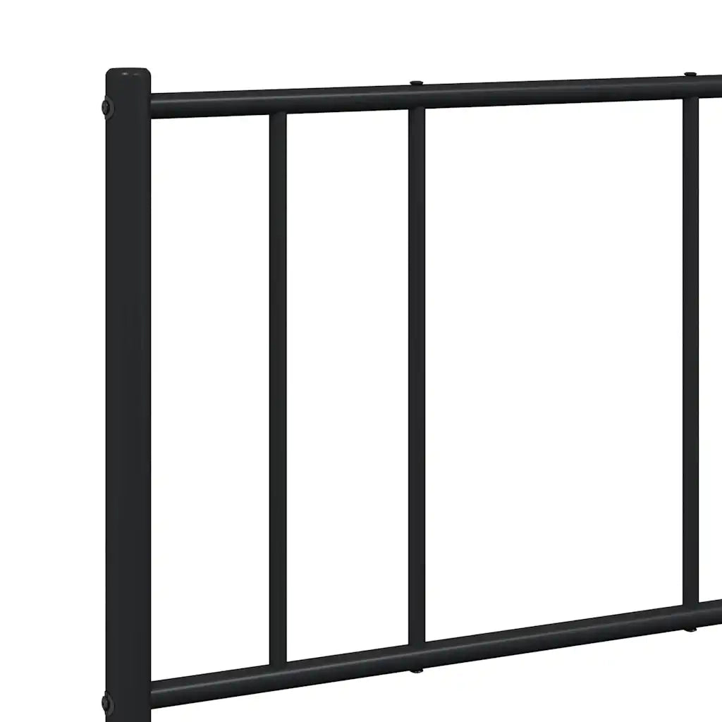 Giroletto con Testiera in Metallo Nero 135x190 cm 352479